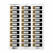 Personalisierte  Adresse des Black Gold Glitzer (Vorne)