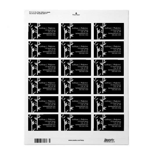 Personalisierte Adresse des modernen asiatischen B Adressaufkleber (Vorne)