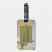 Personalisierte Adresse für mit Monogramm Reisen a Gepäckanhänger (Rückseite vertikal)