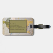 Personalisierte Adresse für mit Monogramm Reisen a Gepäckanhänger (Rückseite horizontal)