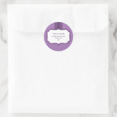 PERSONALISIERTE ADRESSE-SIEGEL: Glanz 6 Runder Aufkleber (Tasche)