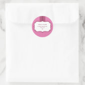 PERSONALISIERTE ADRESSE-SIEGEL: Lüster 2 Runder Aufkleber (Tasche)