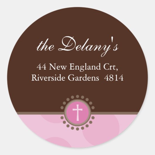 PERSONALISIERTE ADRESSE-SIEGEL: Punkt 3 Runder Aufkleber (Vorderseite)