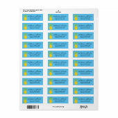 Personalisierte Adressetiketten für tropische Anan (Vorne)