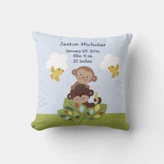 Personalisierte Affen Pilze Keepake Kissen