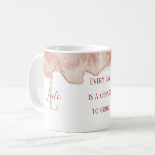 Personalisierte Affirmation Pink-Aquarellkaffee Kaffeetasse