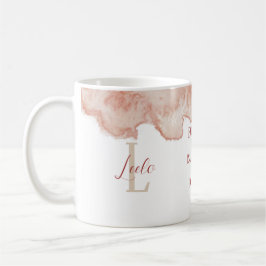 Personalisierte Affirmation Pink-Aquarellkaffee Kaffeetasse