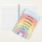Personalisierte Affirmation Rainbow Notizblock (Innen)