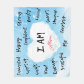 Personalisierte Affirmations Blanket Fleecedecke (Vorderseite)