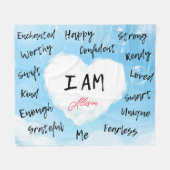 Personalisierte Affirmations Blanket Fleecedecke (Vorderseite (Horizontal))