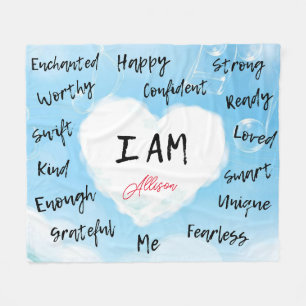 Personalisierte Affirmations Blanket Fleecedecke