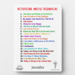 Personalisierte Affirmations Plaque Fotoplatte