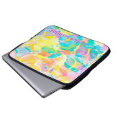 Personalisierte affodische Gelbe Pastel Abstrakt Laptopschutzhülle (Vorne Knopf)