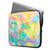 Personalisierte affodische Gelbe Pastel Abstrakt Laptopschutzhülle (Vorderseite Links)