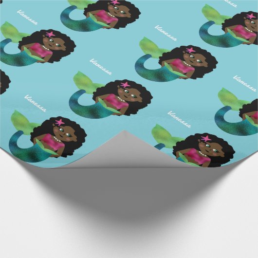 Personalisierte afrikanische amerikanische geschenkpapier (Ecke)