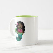 Personalisierte afrikanische amerikanische zweifarbige tasse (Vorderseite Links)