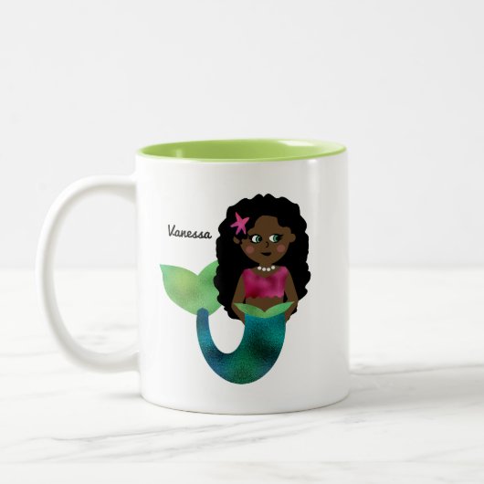 Personalisierte afrikanische amerikanische zweifarbige tasse (Links)