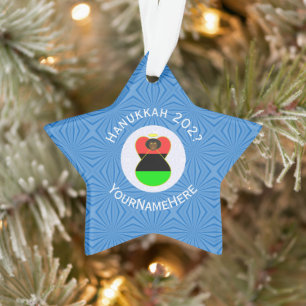 Personalisierte afrikanische Diaspora-Engel-Hanukk Ornament