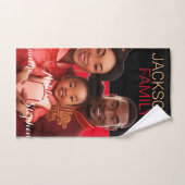 Personalisierte afrikanische Familie, schwarze Ges Badhandtuch Set (Handtuch)