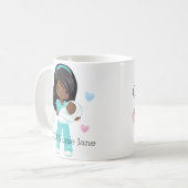 Personalisierte afrikanische Krankenschwester des Kaffeetasse (Vorderseite Links)