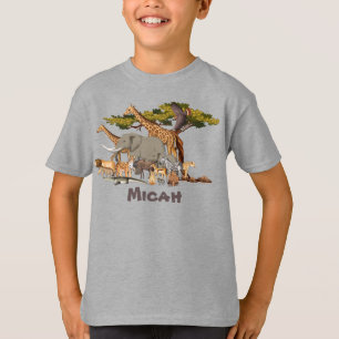 Personalisierte afrikanische Tiere T-Shirt
