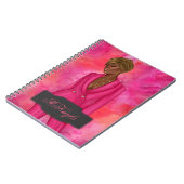 Personalisierte afroamerikanische CEO Boss Woman Notizblock (Linke Seite)