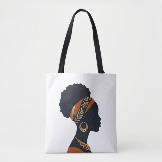 Personalisierte Afrohemian-Queen-Canvas-Tasche Tasche (Vorderseite)