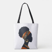 Personalisierte Afrohemian-Queen-Canvas-Tasche Tasche (Rückseite)