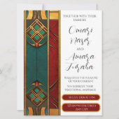 Personalisierte afrozentrische Hochzeitseinladung Einladung (Vorderseite)