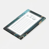 Personalisierte Agate Geode Aquamarines blaues Gol Post-it Klebezettel (angewinkelt)