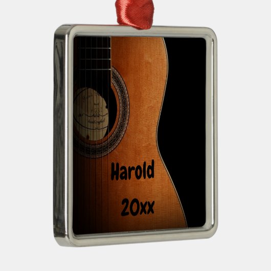 Personalisierte akustische Gitarre Ornament Aus Metall (Rechts)