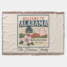 Personalisierte Alabama-Decke