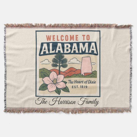 Personalisierte Alabama-Decke Decke (Vorderseite)