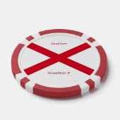 Personalisierte Alabama-Statusflagge auf Pokerchips (Einzeln)
