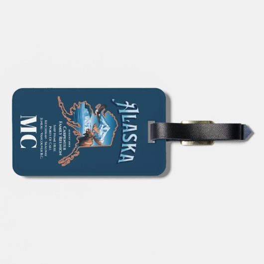 Personalisierte Alaska Cruise Vacacation Wiederseh Gepäckanhänger (Rückseite horizontal)