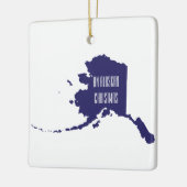 Personalisierte Alaska-Ornament Keramikornament (Links)