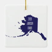 Personalisierte Alaska-Ornament Keramikornament (Rückseite)