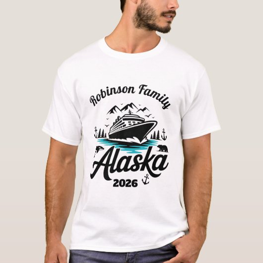 Personalisierte Alaskakreuzfahrt T-Shirt (Vorderseite)