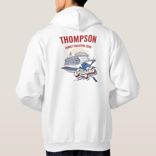 Personalisierte Alaskan Cruise Matching Group Alas Hoodie (Rückseite)