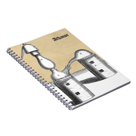 Personalisierte Alchemy Furnace und Alembic Flask Notizblock (Rechte Seite)