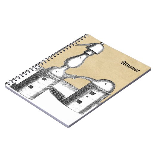 Personalisierte Alchemy Furnace und Alembic Flask Notizblock (Linke Seite)