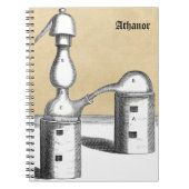 Personalisierte Alchemy Furnace und Alembic Flask Notizblock (Vorderseite)