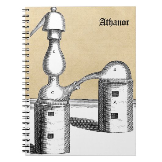 Personalisierte Alchemy Furnace und Alembic Flask Notizblock (Vorderseite)