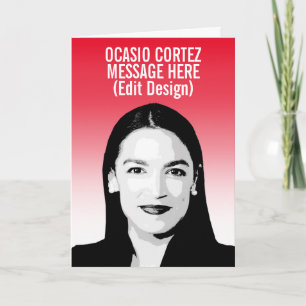 Personalisierte Alexandria Ocasio-Cortez Karte