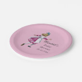 Personalisierte Alice im Wunderland-Baby-Dusche Pappteller (Schrägansicht)
