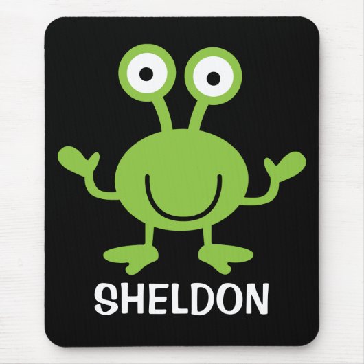 Personalisierte Alien für Kinder Mousepad (Vorne)