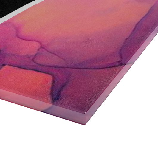 Personalisierte Alkoholtinte Monogramm Schneidebrett (Ecke)