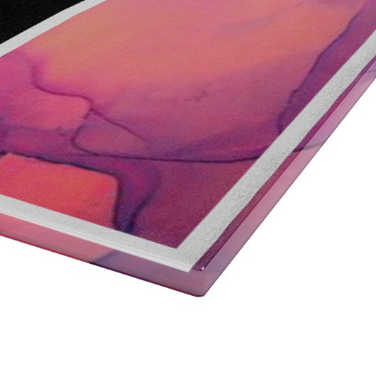 Personalisierte Alkoholtinte Monogramm Schneidebrett (Ecke)