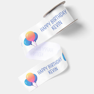 Personalisierte Alles Gute zum Geburtstag Luftball Satinband