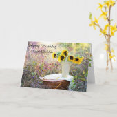 Personalisierte alles- Gute zum Geburtstagtante Karte (Gelbe Blume)